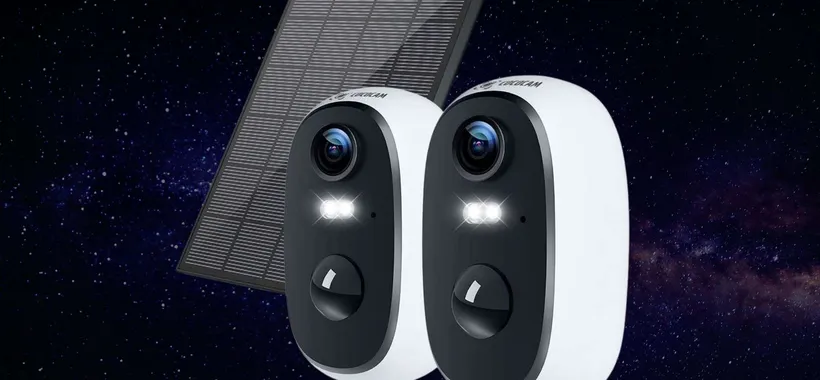 Offerta lampo LIMITATISSIMA: kit con 2 videocamere 2K e pannello solare a 59€