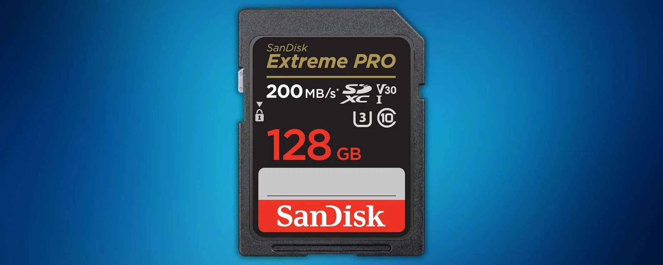 SanDisk Extreme PRO 128GB a 26,09€ (-41%): scheda SD veloce, sicura e perfetta per 4K