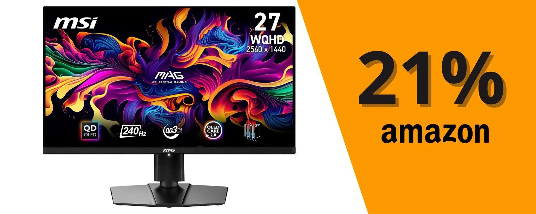 MSI MAG, splendido monitor gaming QD-OLED a soli 668,99€: risparmi il 21%