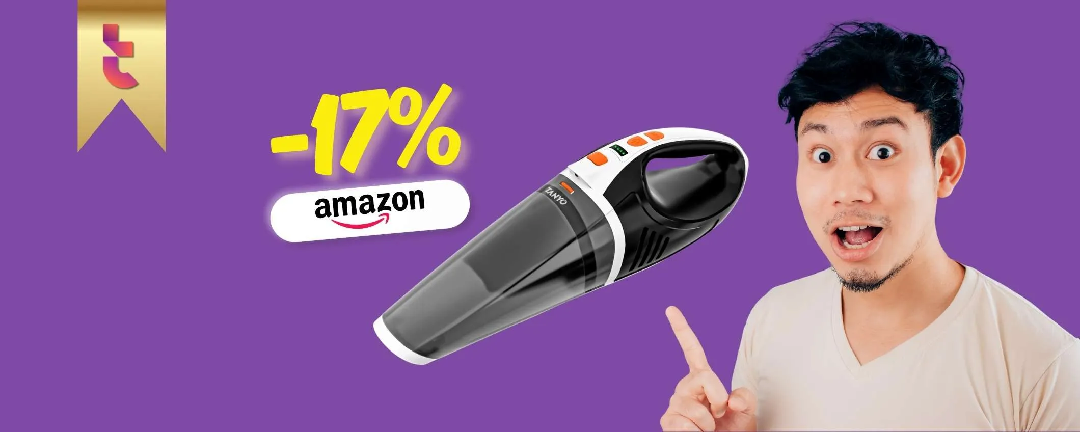 Spazza via lo sporco con questo mini aspirapolvere 10kPA portatile