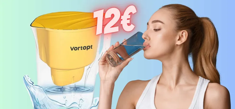 Caraffa filtrante da 3,5 litri con filtro che dura 3 mesi a SOLI 12€