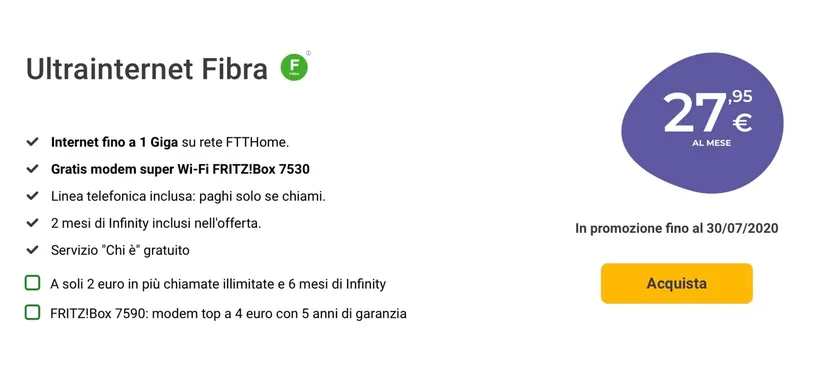 Tiscali: Fibra 1 Gigabit anche con FRITZ!Box 7590