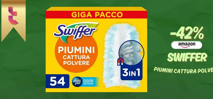 Con Swiffer Duster la polvere ha paura di formarsi: 54pz a prezzo shock