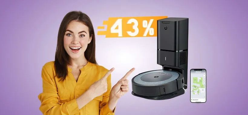 iRobot Roomba i3+: prezzo SCONVOLGENTE su Amazon, -299€