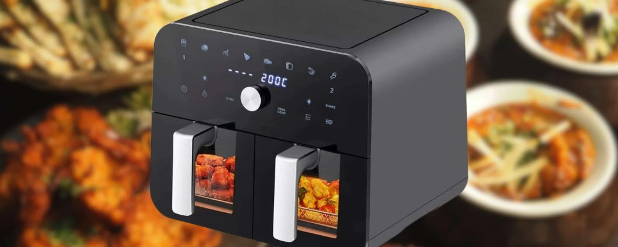 Friggitrice ad aria da 10 litri con DUE cestelli: prezzo è INCREDIBILE (85€)