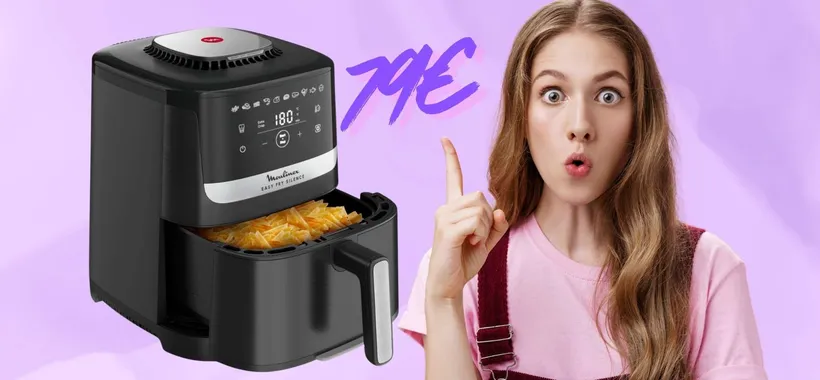 Moulinex Easy Fry Silence: friggitrice ad aria con 10 programmi e 5L a soli 79€