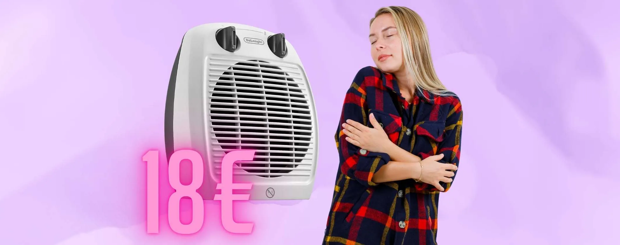 Stufetta elettrica De'Longhi a 18€: super compatta, versatile e potente
