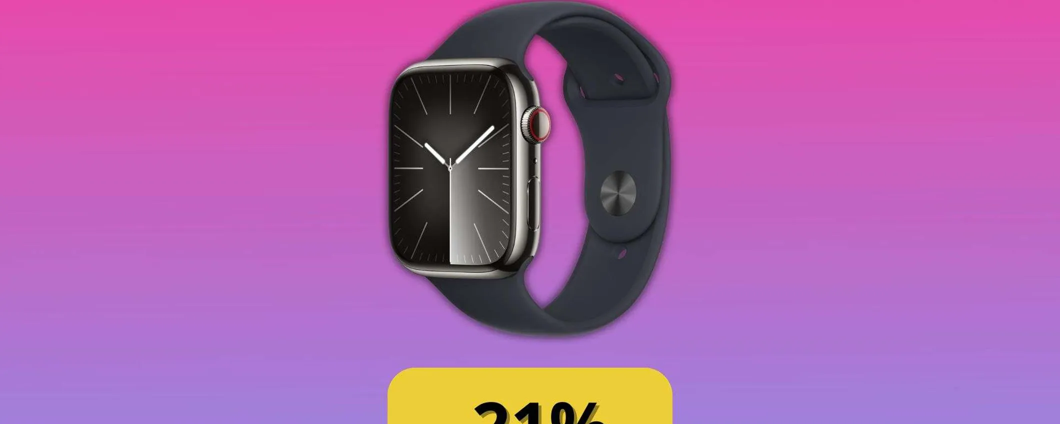 Apple Watch Series 9 (GPS + Cellular): oggi è tuo con il 21% di sconto