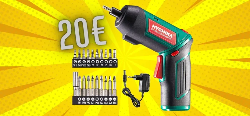 Avvitatore elettrico multiuso con manico versatile e tanti accessori (20€)