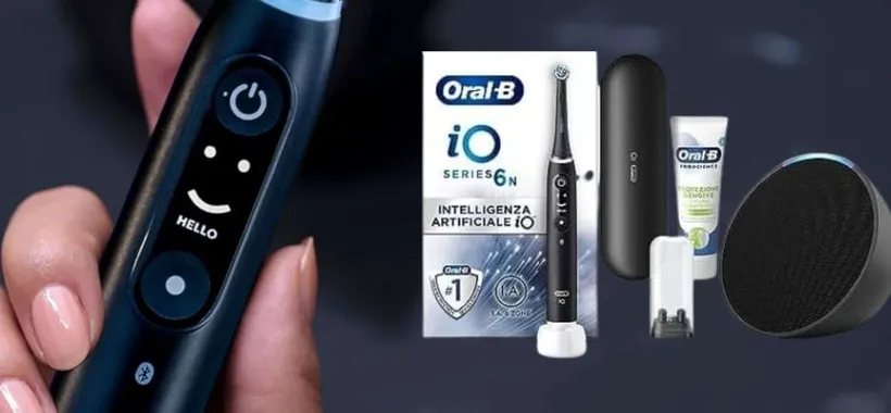 Oral-B iO6, spazzolino smart in MEGA SCONTO con smart speaker in OMAGGIO