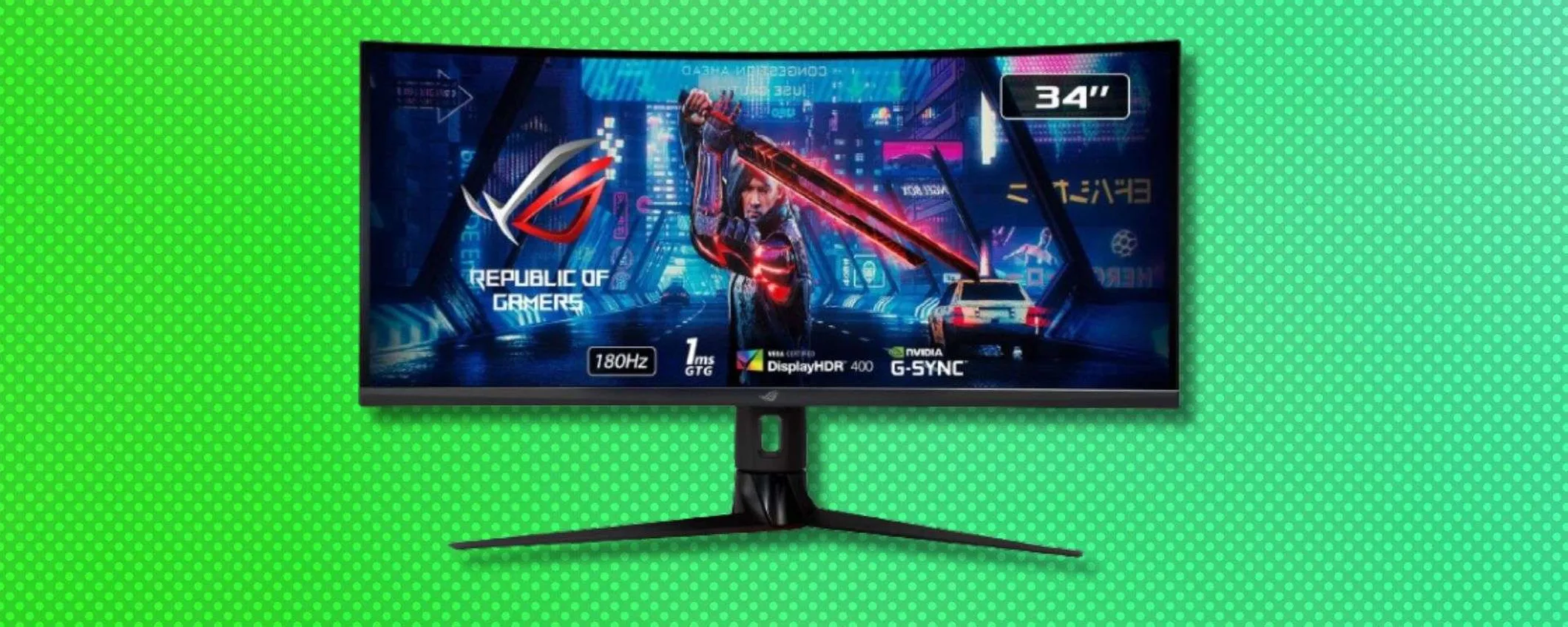 Risparmia 350€ sul monitor Asus ROG Strix da 34