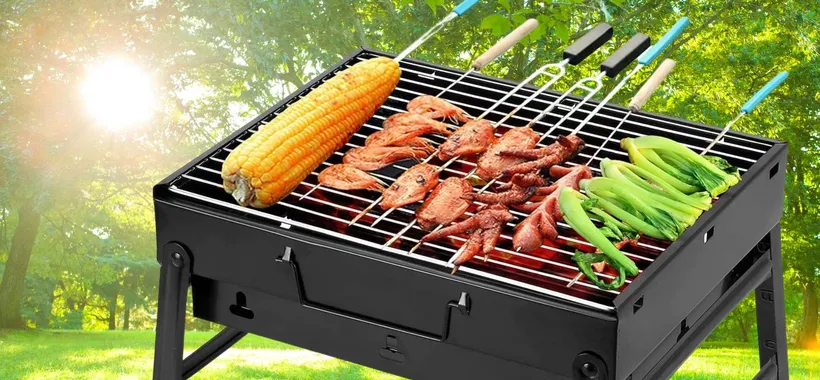 Barbecue portatile di ottima qualità a prezzo GRIGLIATO su Amazon (21€)