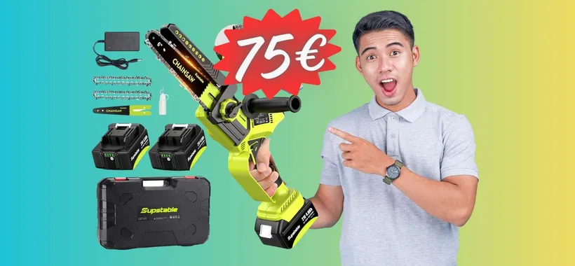 Mini Motosega a Batteria a un PREZZACCIO su Amazon (75€)