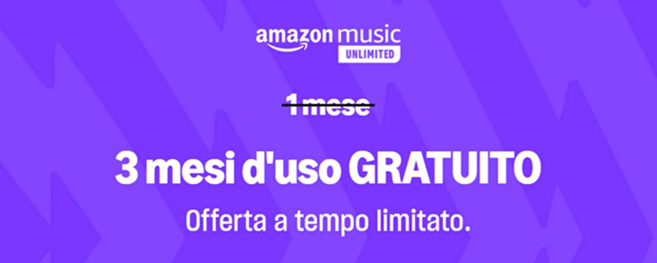 Offerta a tempo limitato: Amazon Music Unlimited gratis per 3 mesi