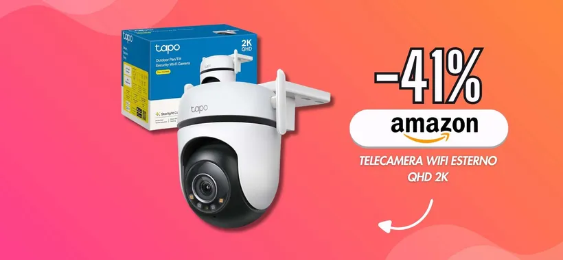 Telecamera 2K e WiFi per l'esterno: con 50€ hai la visione a 360°