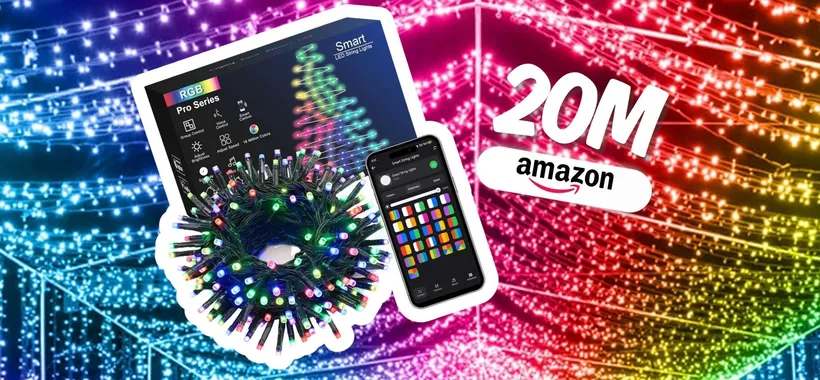 Natale unico con il filo di luci 20 metri e 200LED, è SMART e in sconto
