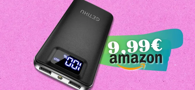9,99€ per Power Bank super sottile, portatile e con 2 ricariche (Amazon)