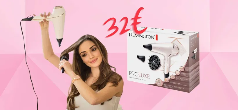 Offerta a tempo per il Phon professionale Remington con accessori (32€)