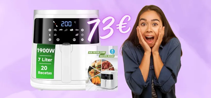 APPENA 73€ su Amazon per la friggitrice ad aria Aigostar Withe Cube da 7L