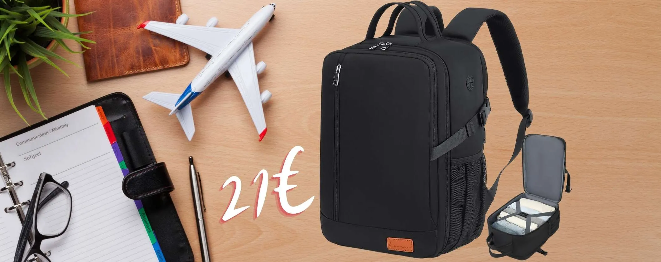 Zaino per compagnie low cost a 21€ e non paghi altro che il biglietto