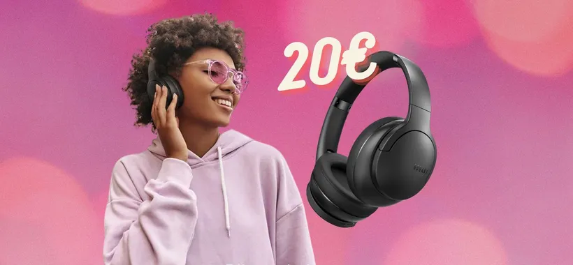 Solo 20€ per queste cuffie Bluetooth con 90 ore di autonomia e 3 modalità EQ