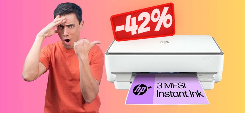 HP Envy 6020e: stampante multifunzione WiFi in OFFERTA al 42%