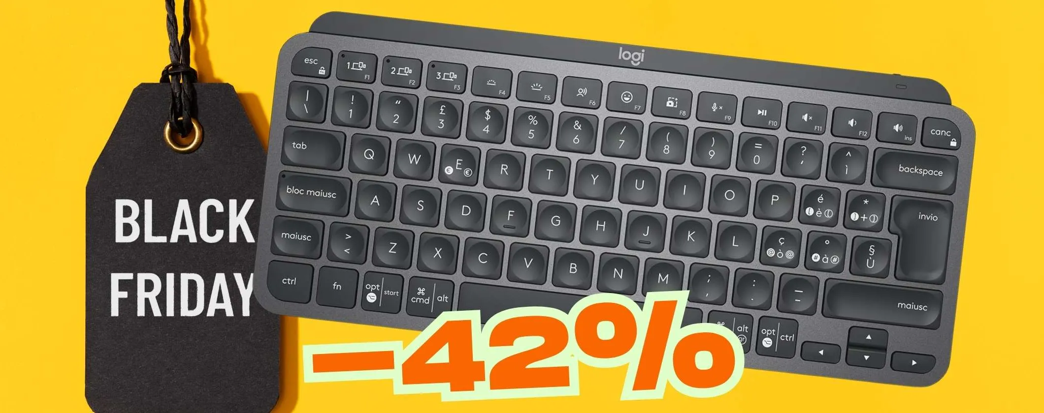 Logitech MX Keys Mini: la tastiera compatta da acquistare all'istante (-42%)