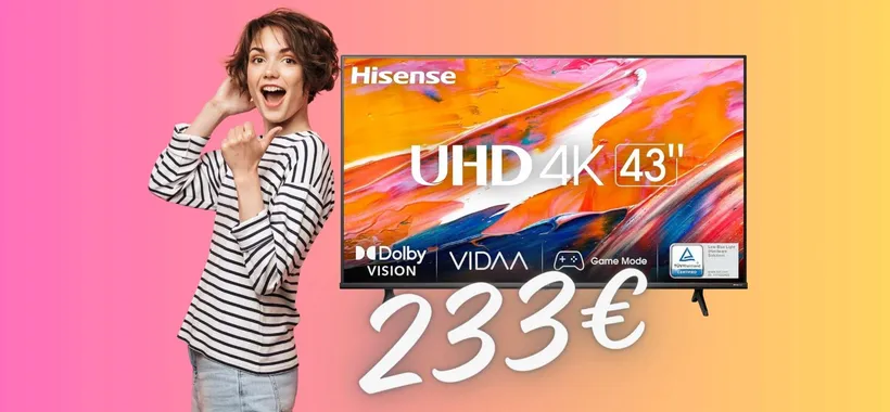 SUPER PREZZO Amazon per la Smart TV Hisense da 43" UHD 4K (solo 233€)