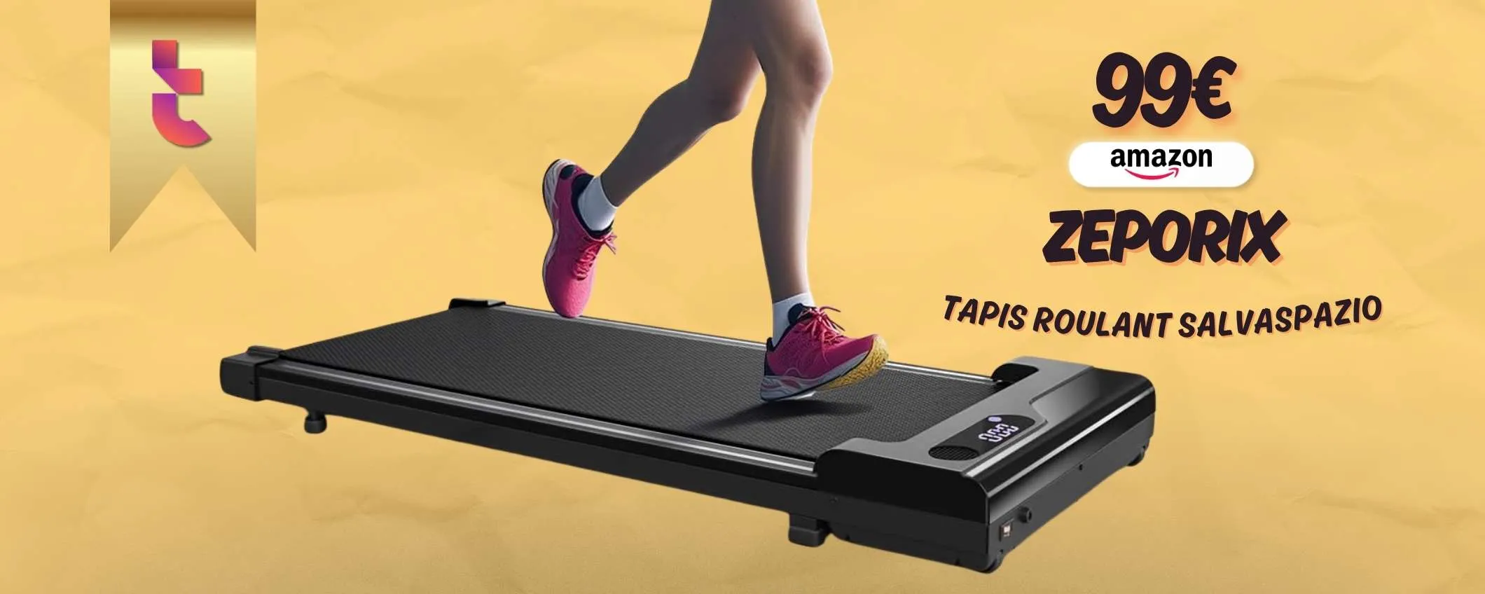 Rimani in forma con il Tapis Roulant salvaspazio: 99€ ed è tuo (Amazon)