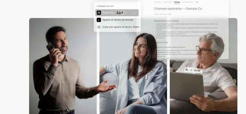 Plaud Team arriva in Italia: l’IA per gli appunti diventa collaborativa e punta alle aziende
