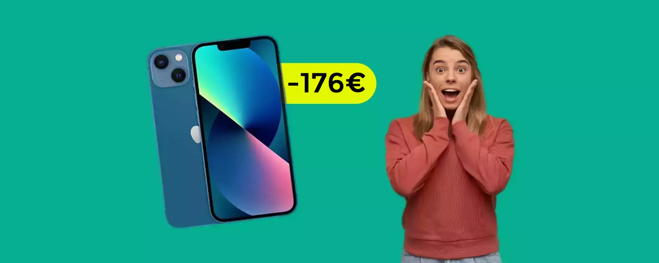 iPhone 13: lo SCONTO che aspettavi è su Amazon, fai in fretta (-176€)