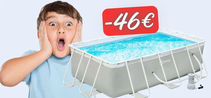 Le VACANZA non finiscono con questa PISCINA dotata di pompa (-46€)