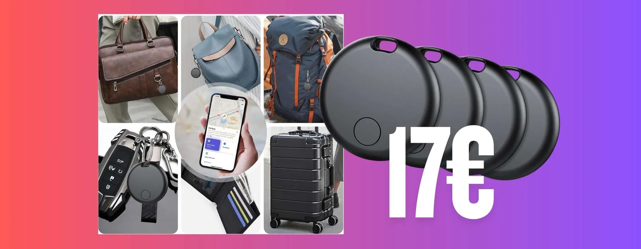 4 Air Tracker Tag a soli 17€ e ritrovi subito gli oggetti che credevi persi