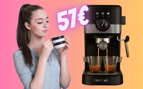 Macchina per caffè espresso con pannarello per cappuccio TUA a 57€