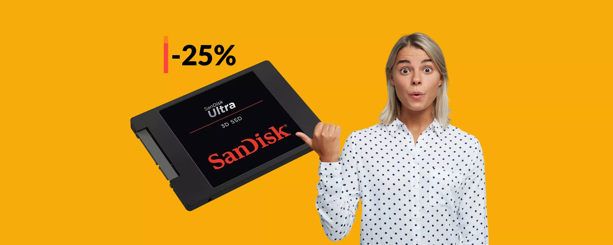 SSD SanDisk 500GB: difficile credere che ora costi appena 63€
