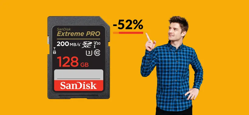 Scheda SD 128GB a meno di METÀ PREZZO: con 26€ è già tua