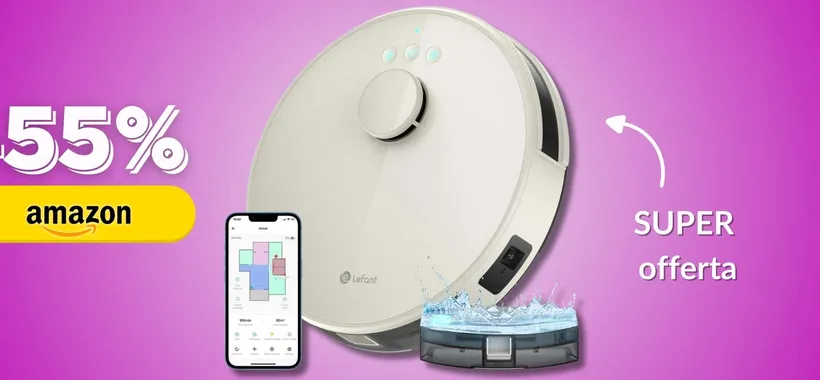 LEFANT M1 spazza via il prezzo: 55% di sconto per il robot 2in1