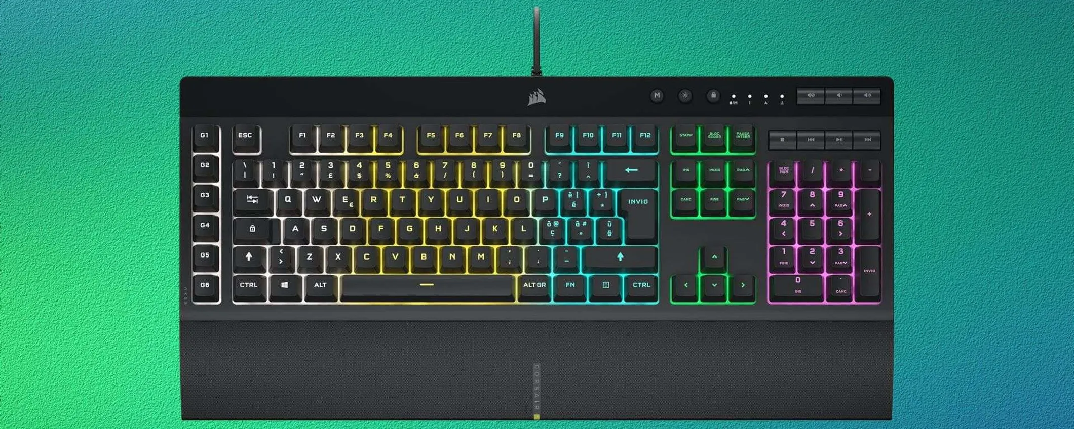 Corsair K55 RGB PRO: la tastiera gaming cablata con RGB e macro in offerta