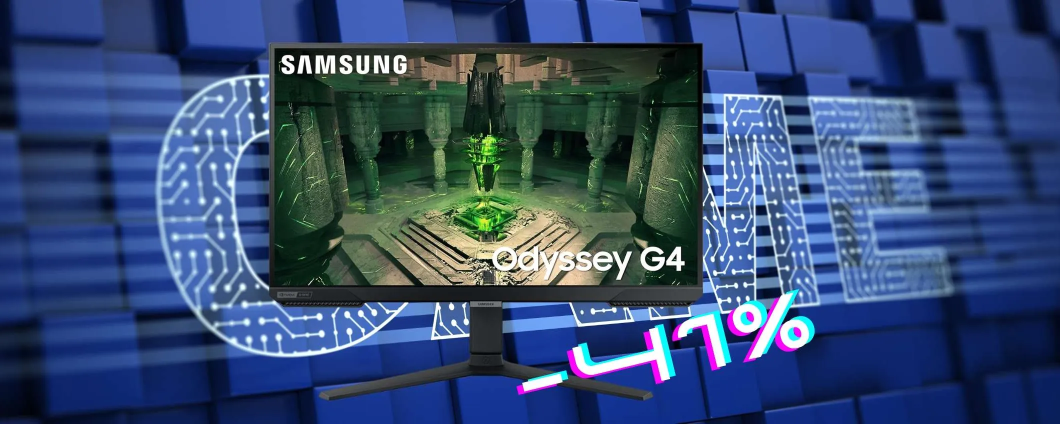 Samsung Odyssey G4: esperienza immersiva e reale con sconto del 41%