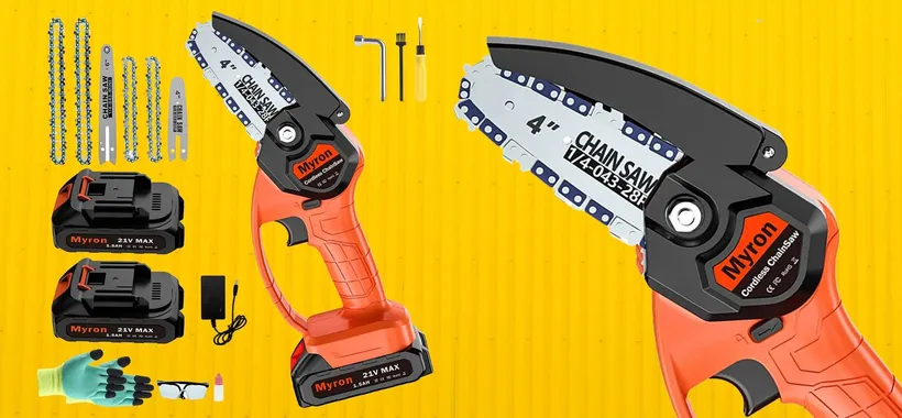 Motosega elettrica con 2 batterie e una MAREA di accessori: kit a 67€ (-48%)