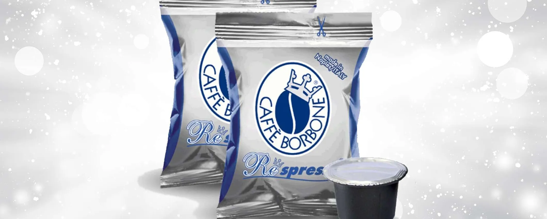 Miscela blu di Caffè Borbone, scorta da 300 capsule in offerta: 24% di sconto