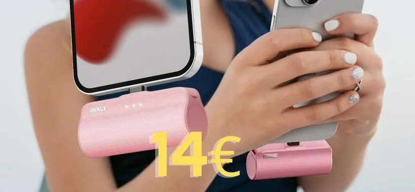 Mini Power Bank con connettore integrato per iPhone a soli 14€