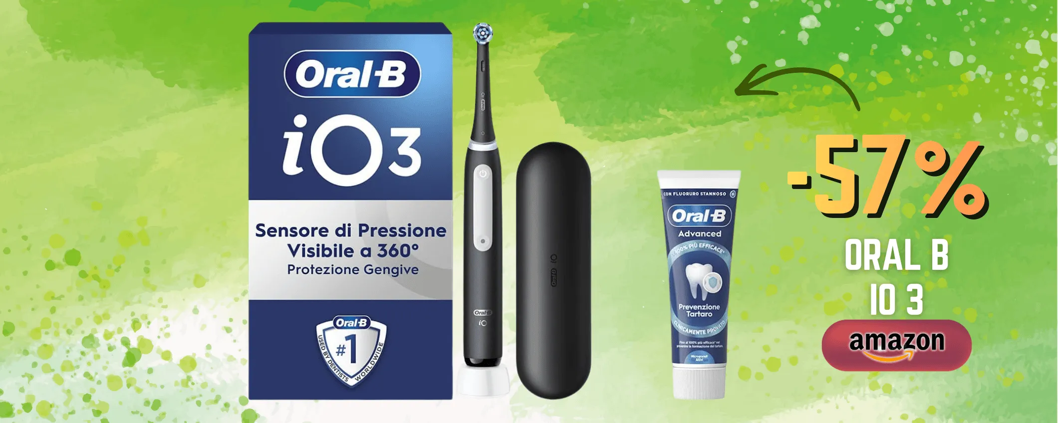 Oral-B iO 3 fa splendere i denti: si usa in 2 minuti e lo paghi a metà prezzo