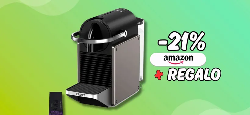 Nespresso Pixie Titan è in sconto e ricevi anche 90€ di caffè in regalo