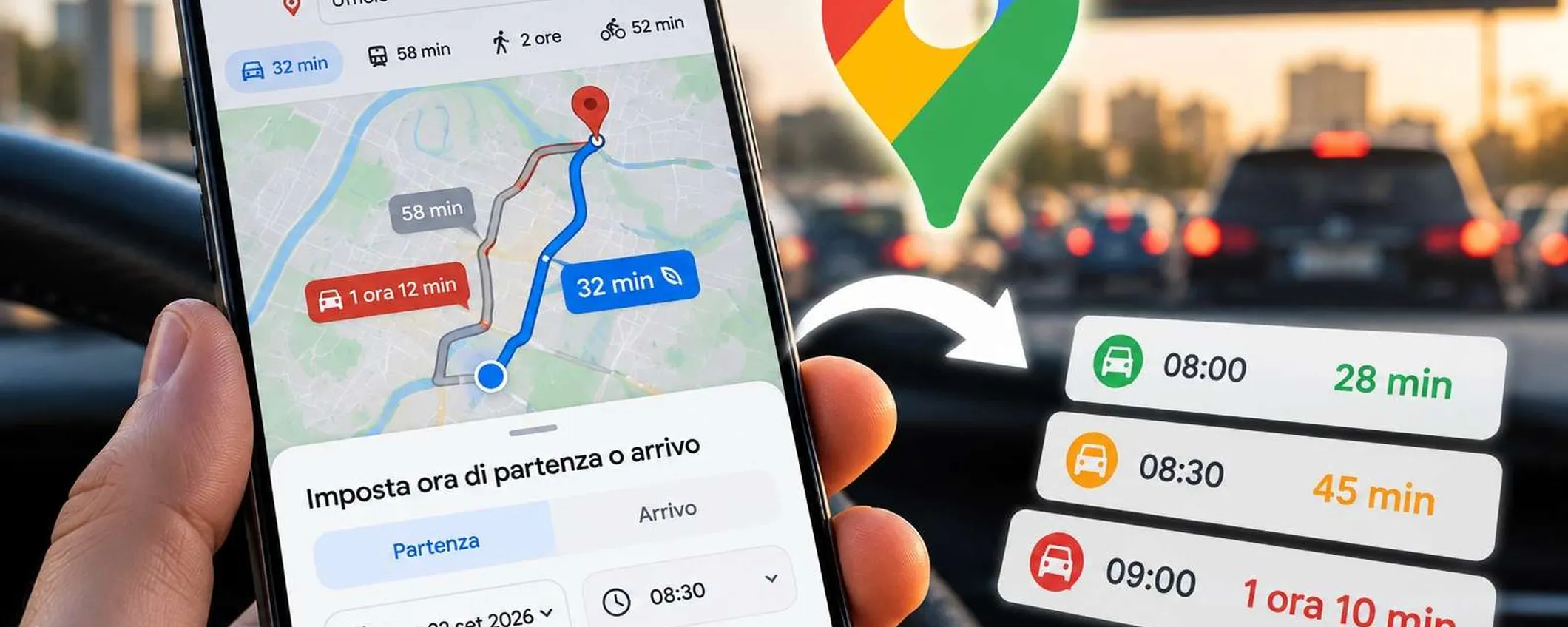 Google Maps ha una funzione che può farti evitare il traffico prima ancora di partire