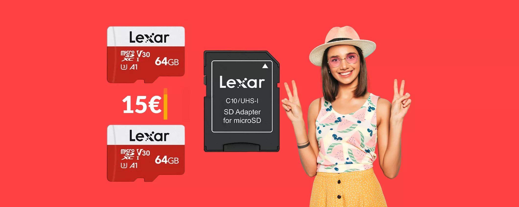 MicroSD 64GB Lexar: puoi averne DUE ad un prezzo di soli 15€