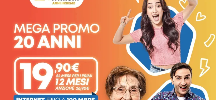 Linkem Mega Promo 20 anni: 19,90€ per 1 anno!