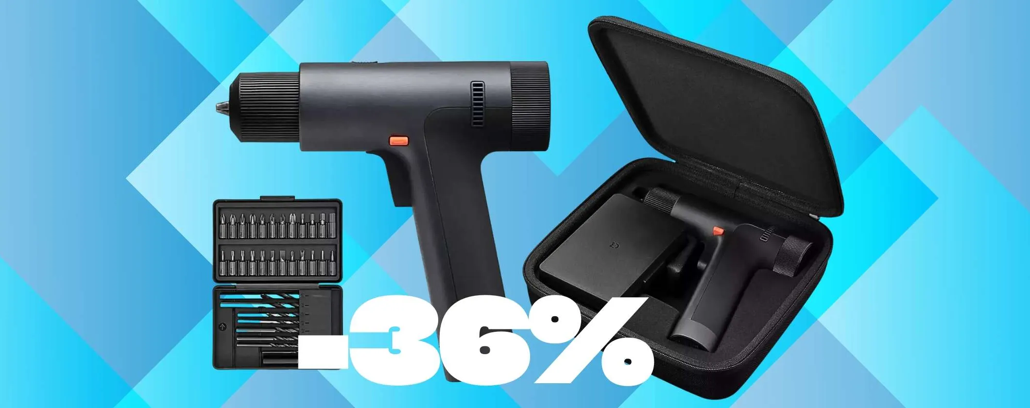 Trapano avvitatore Xiaomi con valigetta e accessori per ogni tipo di lavoro