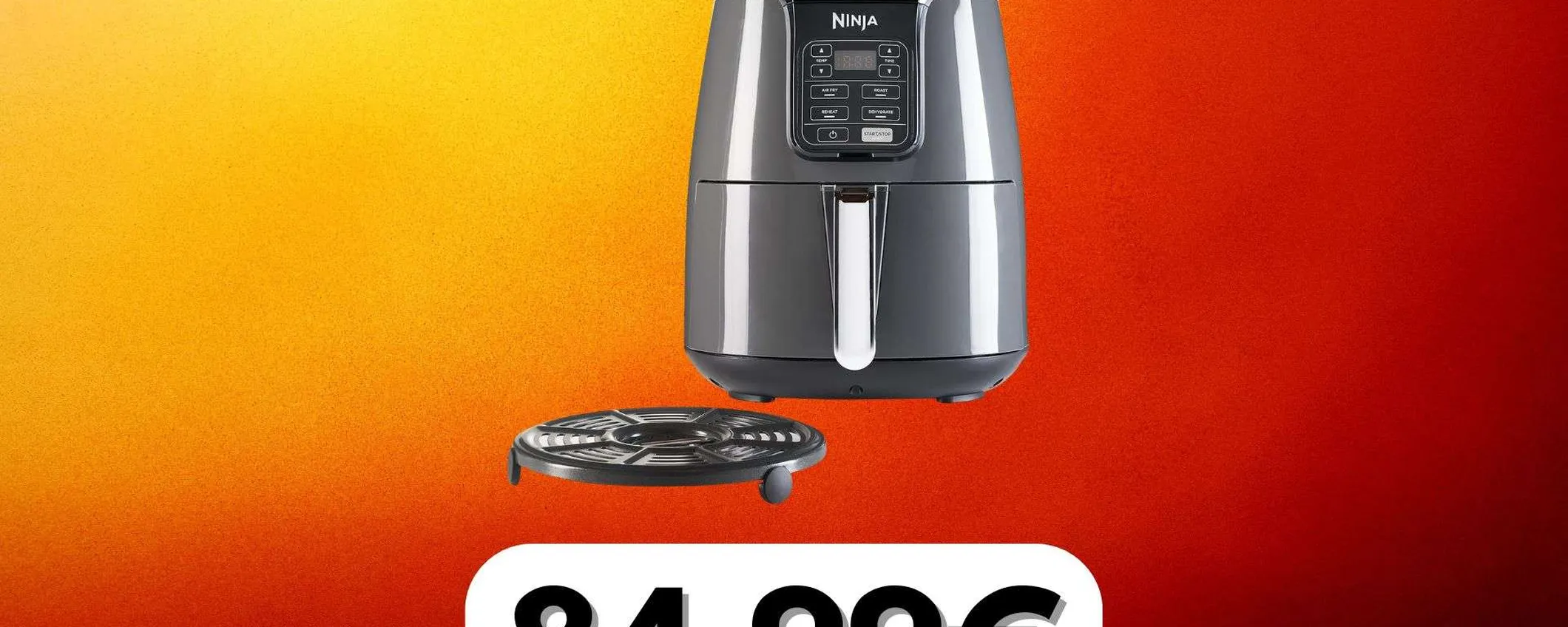 Friggitrice ad aria compatta Ninja: offerta folle su Amazon, tua a meno di 85€