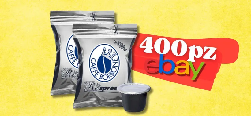 PROMO LIMITATA: 400capsule Nespresso firmate Caffè Borbone (misc NERA)